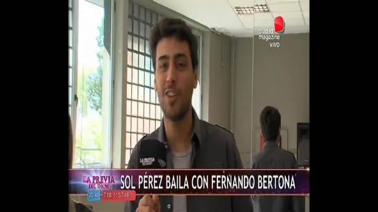 Sol Pérez y Fernando Bertona, primeros ensayos para el Bailando en La Previa