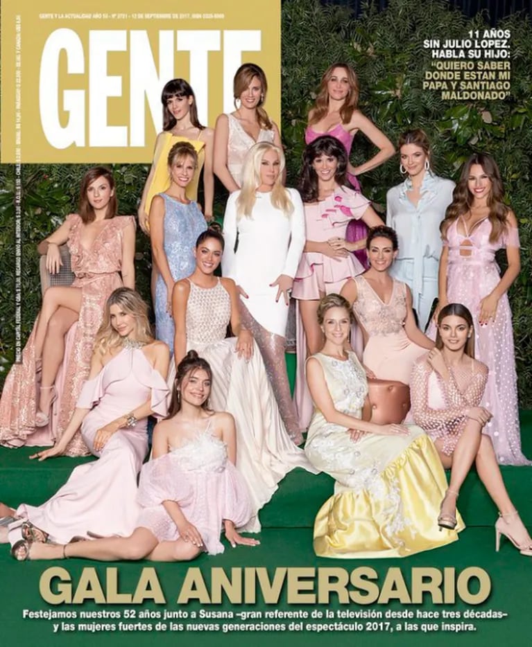 La tapa aniversario de la revista Gente en homenaje a Susana Giménez: ¿qué lugar ocupó cada famosa en la doble portada?