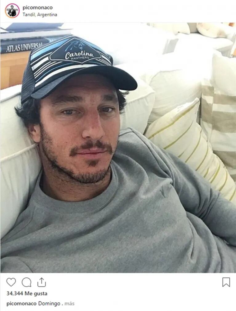 Pico Mónaco compartió una foto con una gorra del equipo Carolina Panthers y estallaron los comentarios