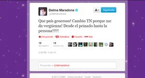 El duro tweet de Dalma Maradona.