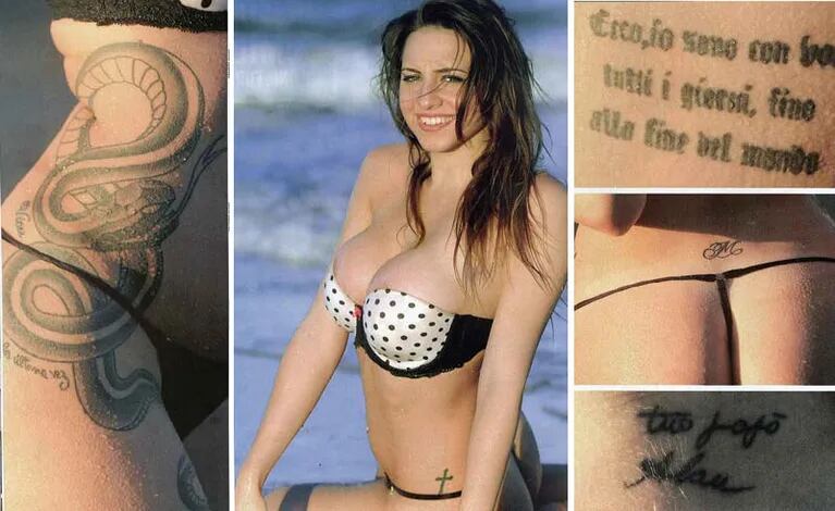 Los tatuajes de Annalisa Santi. (Foto: Revista Caras)