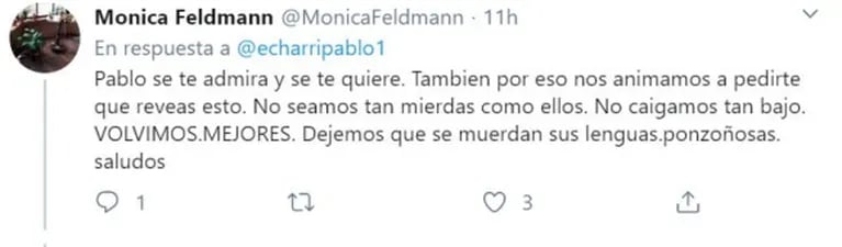 La provocadora comparación de Pablo Echarri que sacudió Twitter: "Si el populismo es coronavirus, el neoliberalismo es cáncer"