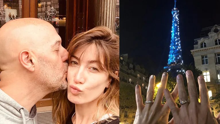 La pareja se comprometió en París.