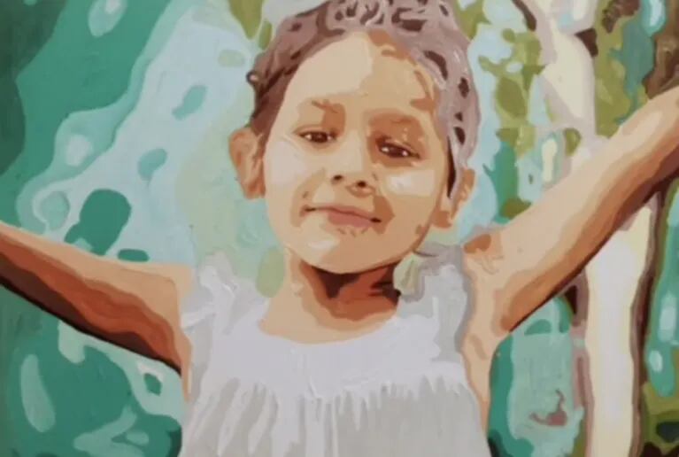 Pampita recibió un conmovedor regalo de una fan artista que le pintó un cuadro de Blanca: "Fue muy emocionante retratarla"