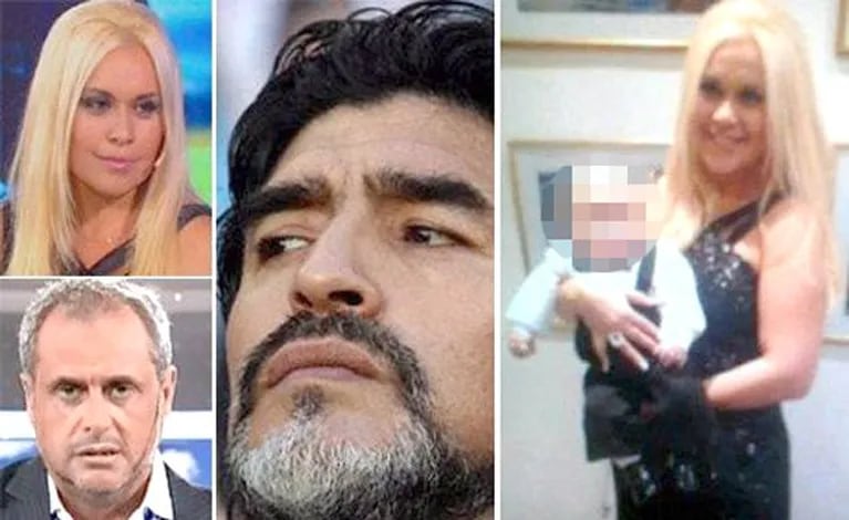 Ojeda y Rial ¿desoyen? la medida cautelar de Maradona: ambos publicaron fotos del bebé