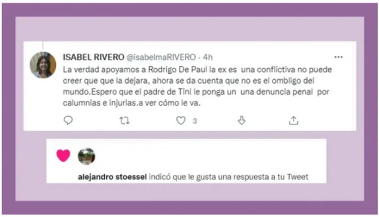 El papá de Tini Stoessel y un polémico "me gusta" a un comentario contra Camila Homs