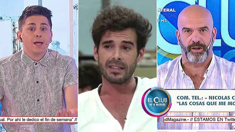 Nicolás Cabré, furioso en una entrevista en vivo con El Club de la mañana: “Siguen haciendo las mismas pelot...”