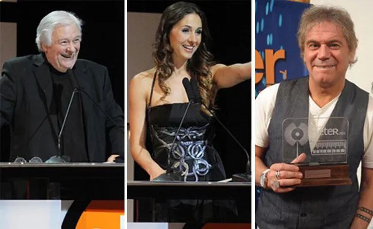 Héctor Larrea, Julieta Pink y Beto Casella en los premios Eter. (Foto: Web)