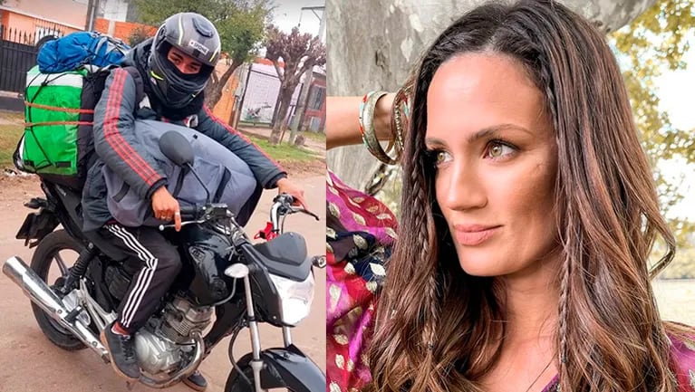 Paula Chaves encontró al motoquero que la socorrió con sus hijos en Panamericana.