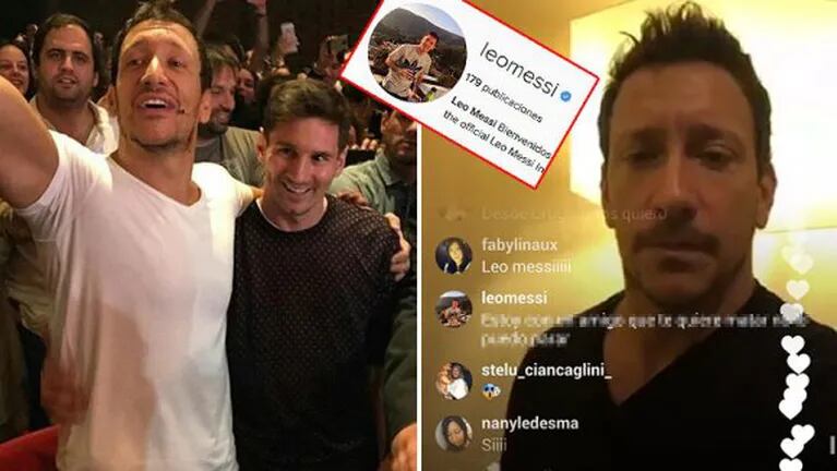 Lionel Messi y Nico Vázquez hablaron vía Instagram durante una transmisión pública en vivo.
