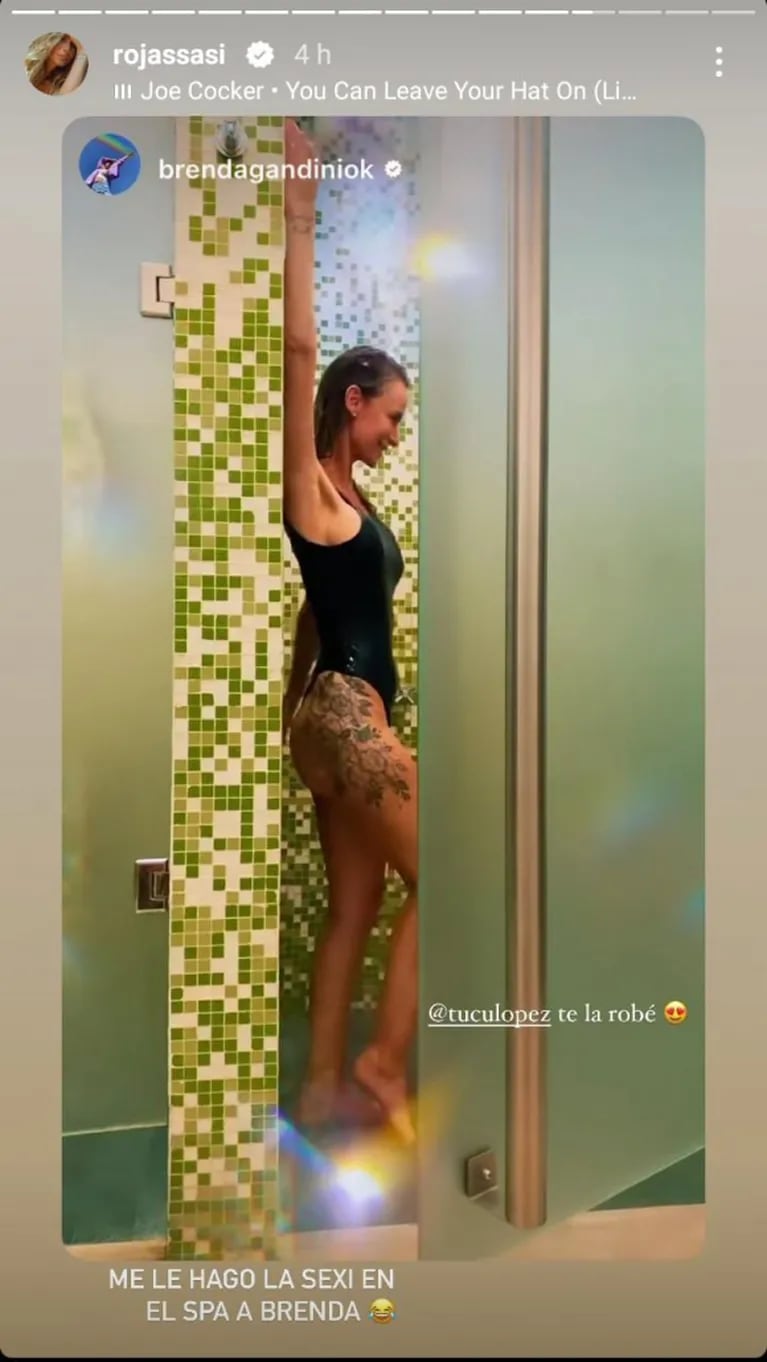 Pícara reacción de Tucu López al ver las fotos de Sabrina Rojas en la ducha: "No puede más de bomba"