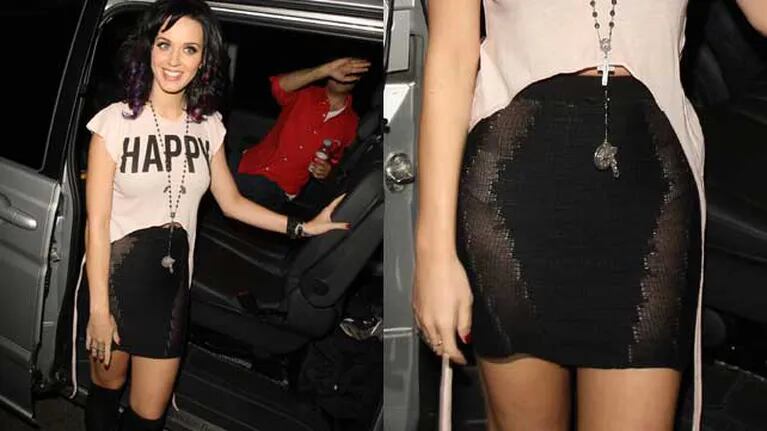 Katy Perry no supo combinar la minifalda con su bombacha