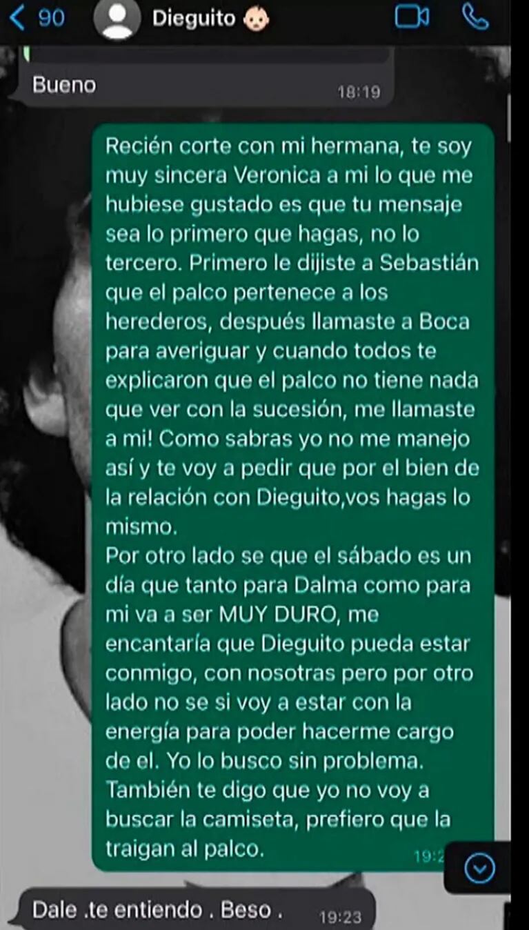 Estefi Berardi reveló por qué Verónica Ojeda bloqueó a Gianinna Maradona en WhatsApp: "Se pelearon por el palco de Boca"