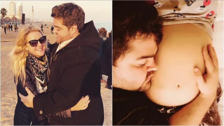 La tierna foto de Darío Barassi abrazando la pancita de embarazada de su mujer (Fotos: Instagram)