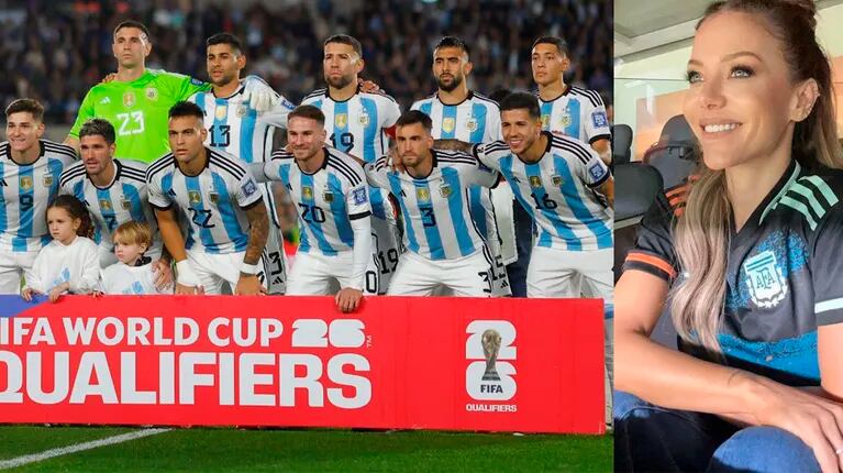 Evangelina Anderson disfrutó del triunfo de Argentina contra Paraguay por las Eliminatorias Mundial 2026