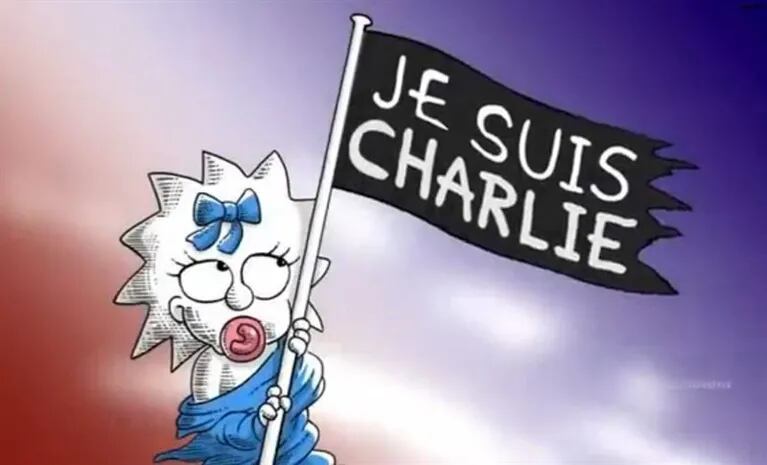 El homenaje de Los Simpsons a los periodistas de Charlie Hebdo.