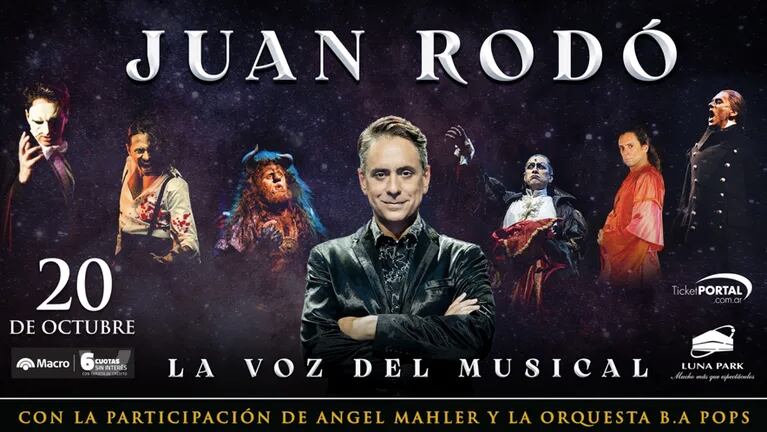 Juan Rodó: La Voz del Musical llega al Luna Park con todos sus éxitos