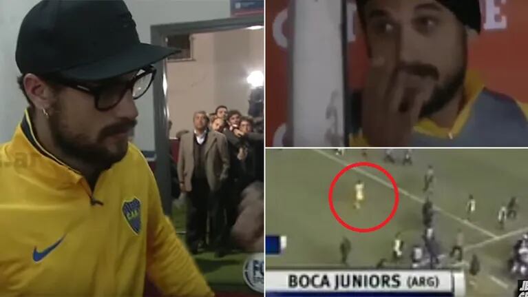 A Daniel Osvaldo le rescindieron su contrato en Boca. Fotos: Capturas TV.