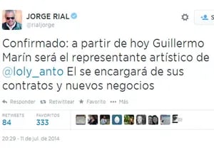Jorge Rial confirma al nuevo representante de Loly (Foto: Twitter)