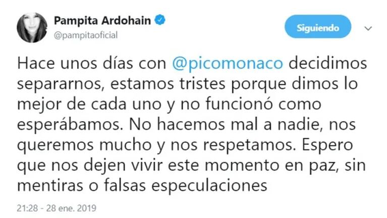Pampita confirmó su noviazgo con Mariano Balcarce, a un mes de blanquear su separación de Pico Mónaco