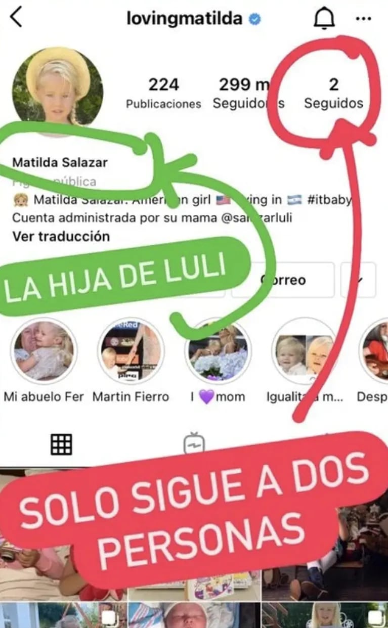 Llamativo detalle de la cuenta de Instagram de la hija de Luciana Salazar, en medio de los rumores de reconciliación con Martín Redrado