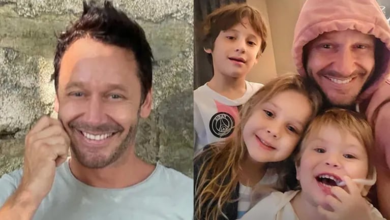 Benjamín Vicuña compartió la foto más dulce con sus hijos más chicos.