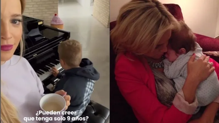 El tierno video de Luisana Lopilato mostrando el crecimiento de Noah desde bebé hasta mostrando su talento en el piano