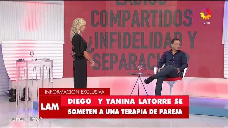 Tremendo sincericidio hot de Diego Latorre sobre Yanina: “Después de 23 años juntos, debe tener ganas de que la toque otro”