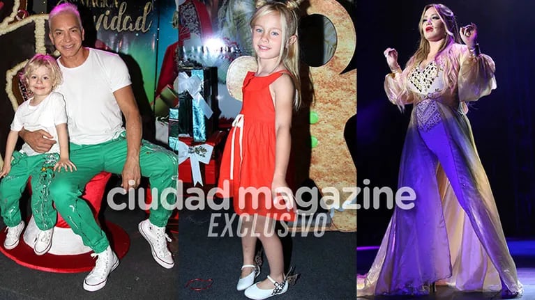 Flavio Mendoza y Dionisio, Matilda Salazar y Karina La Princesita en Una Navidad Mágica (Fotos: Movilpress). 