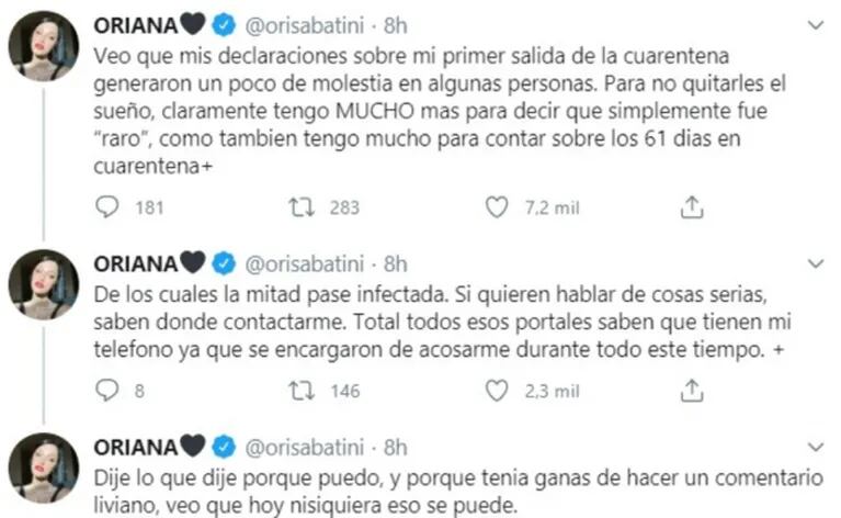 Oriana Sabatini, enojada tras las críticas en las redes: "Hoy ni siquiera puede hacerse un comentario liviano"