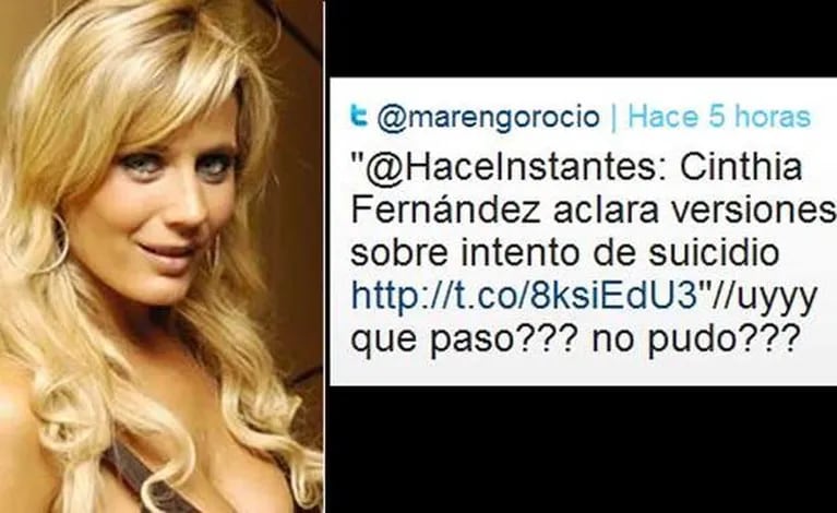 Rocío Marengo polémica: humor negro contra Cinthia Fernández. (Foto: Web/ Rocío Marengo Twitter)