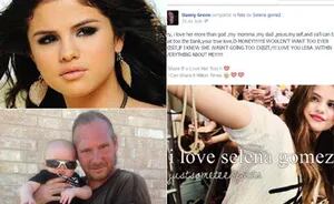El fan de Selena Gómez con su sobrino, al que mató. (Fotos: Facebook y Web)