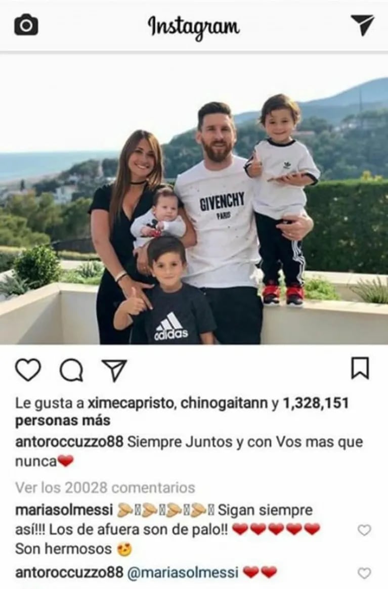 El mensaje de la hermana de Messi a Antonela, tras su desmentida de la crisis con Leo