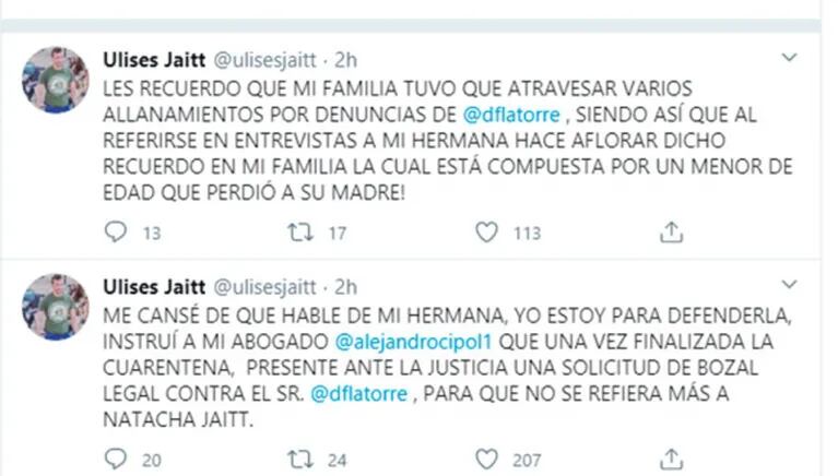 Ulises Jaitt, tras los dichos de Diego Latorre sobre la muerte de Natacha: "Cínico; ya preparo el bozal legal"