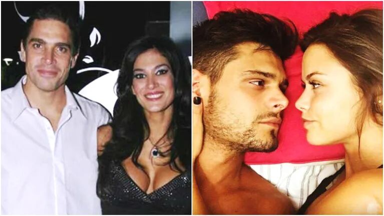 La reacción de Silvina Escudero y Matías Alé al ver a sus ex, Lucas Velasco y María del Mar, de novios (Fotos: Web e Instagram)
