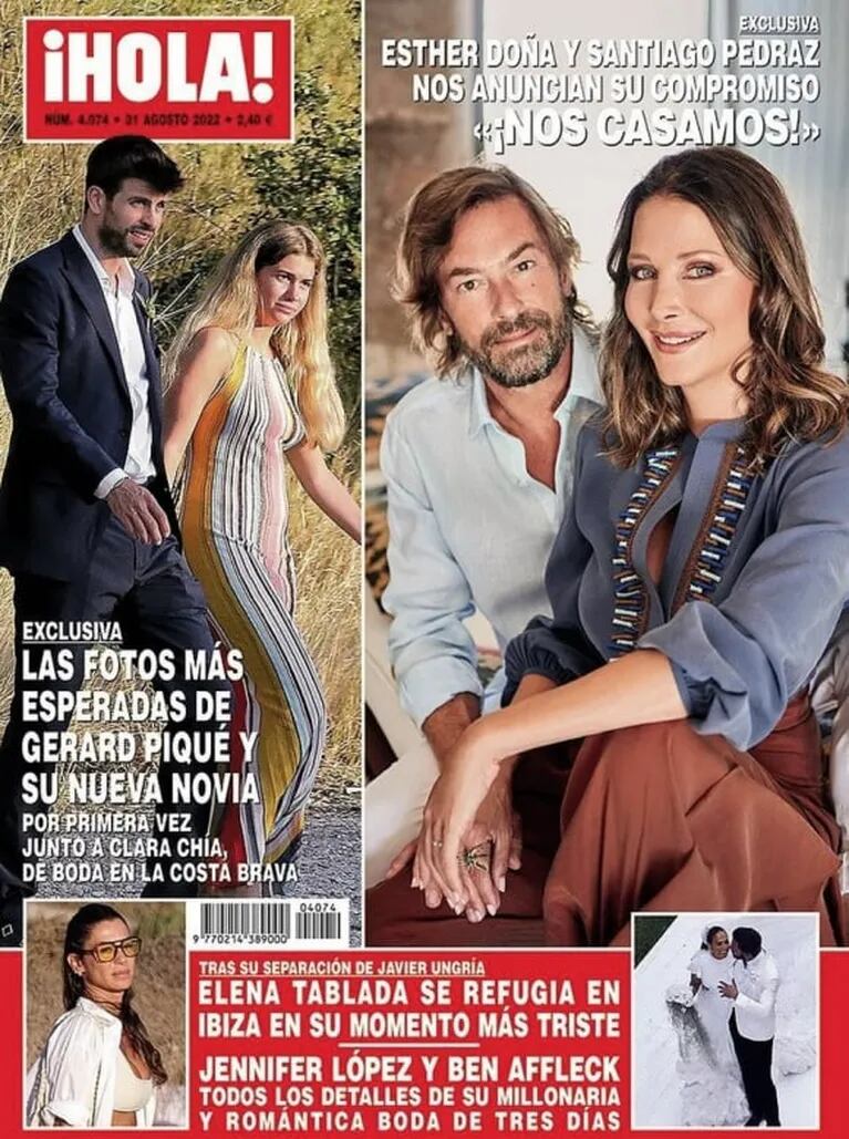 Gerard Piqué fue con su novia Ana Chía Marti a un casamiento y las imágenes habrían molestado a Shakira