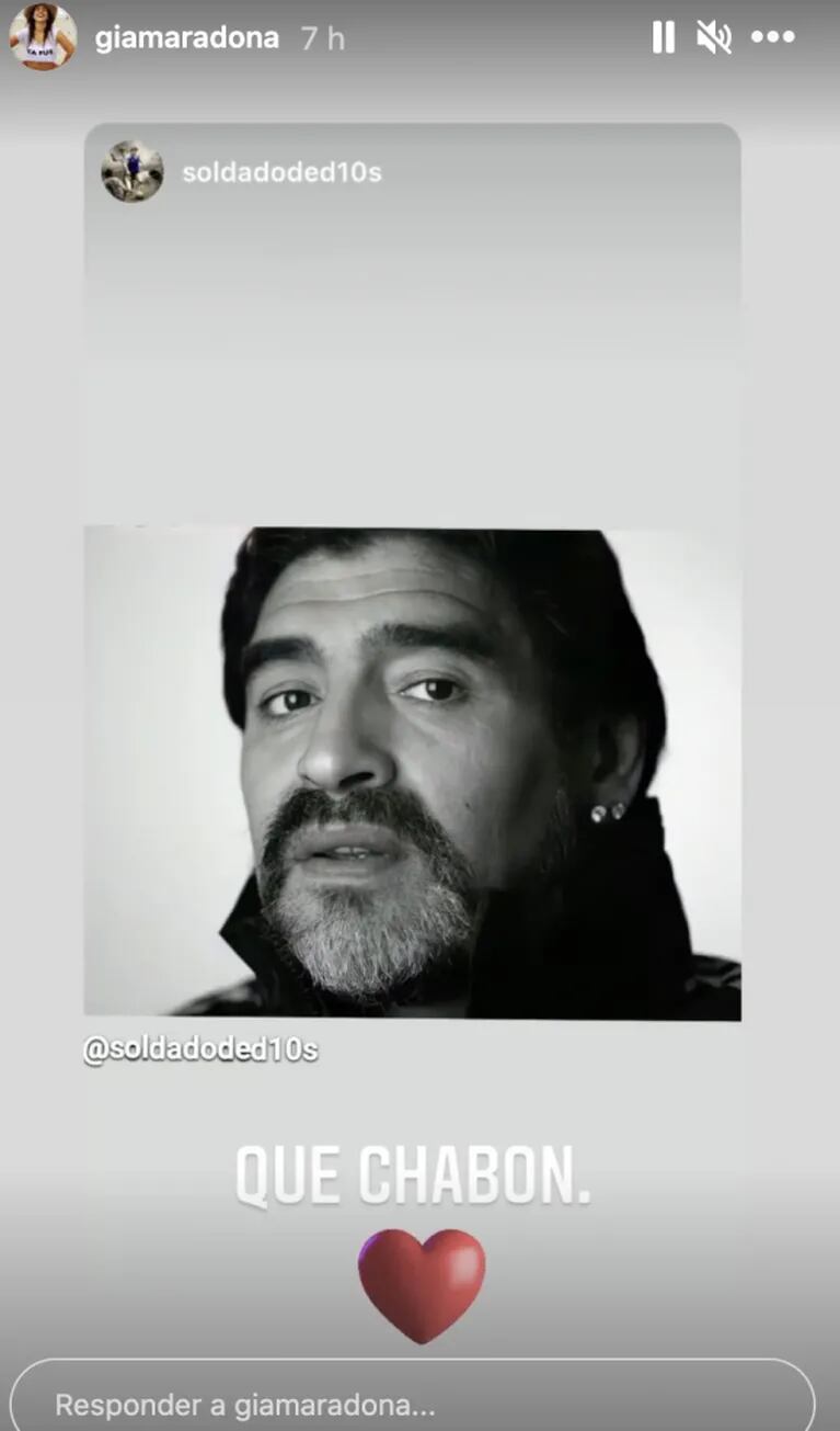 Tristes posteos de Gianinna Maradona dedicados a Diego, a cinco meses de su muerte: "El pueblo te recuerda todos los días"