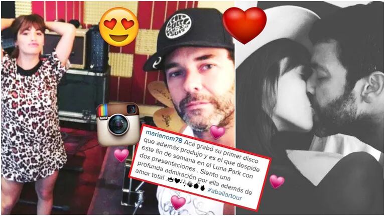 El mensaje de amor de Mariano Martínez a Lali Espósito (Fotos: Instagram)