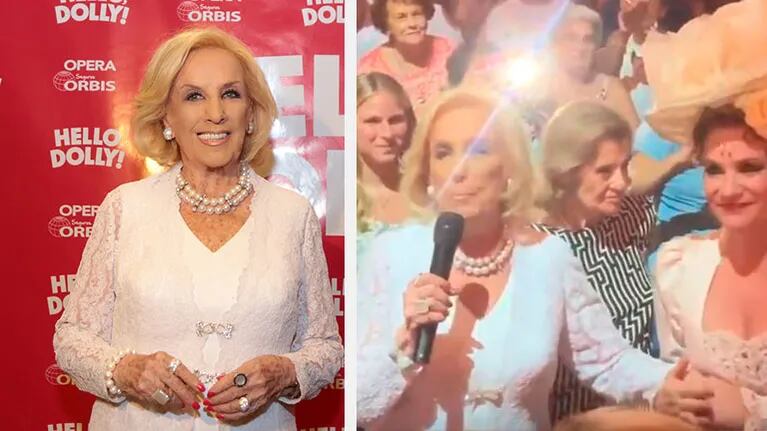 Alejada de la TV, Mirtha Legrand se mostró espléndida en una función de ¡Hello Dolly!: Una noche inolvidable