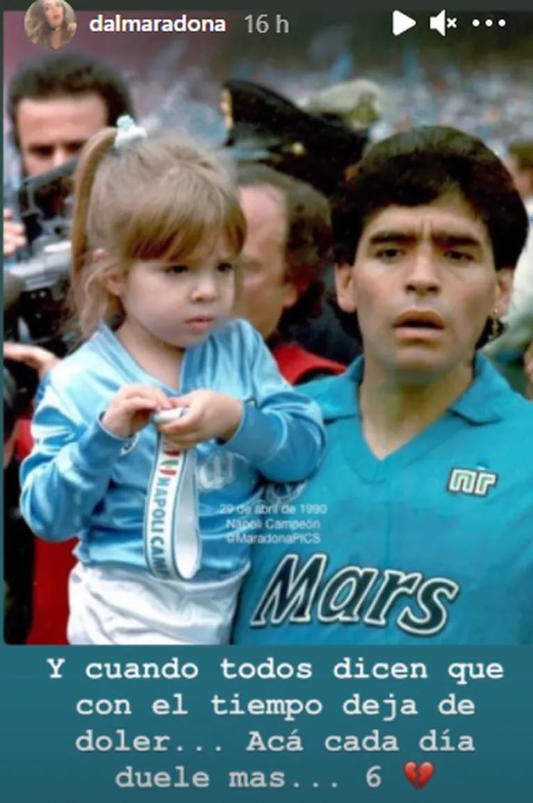Dalma Maradona rompió en llanto en la radio al hablar de Diego: "Me inventé el cuentito de que está de viaje"