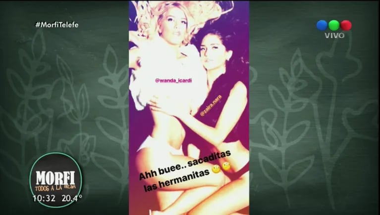 Zaira Nara le reprochó a Mauro Icardi por publicar una foto vintage hot con su hermana... ¡y subió la apuesta!: "Tenemos que volver a hacerlas, Wanda"