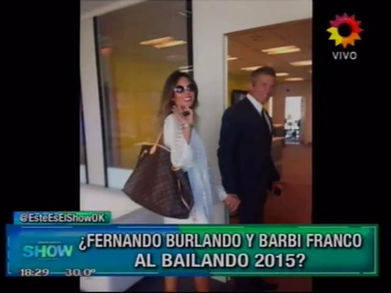 Barby Franco y Fernando Burlando, ¿al Bailando 2015? (Foto: captura TV)
