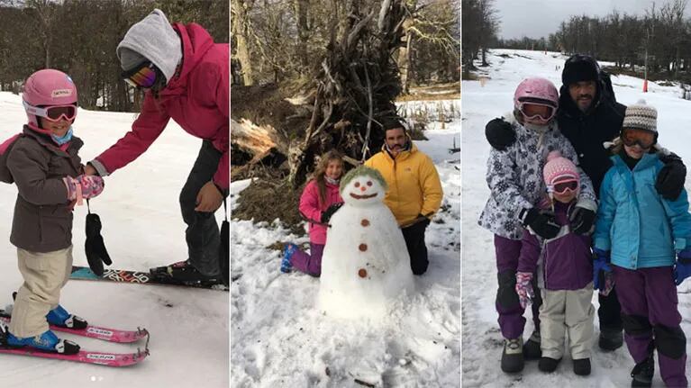 Las vacaciones de Fabián Cubero con sus hijas en la nieve (Foto: Instagram)