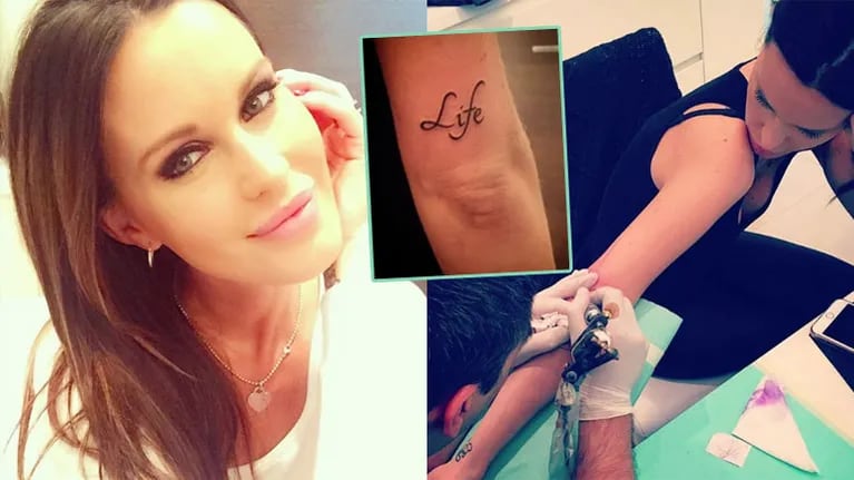 Natalie Weber se tatuó la palabra "life", que significa "vida" (Fotos: Instagram).