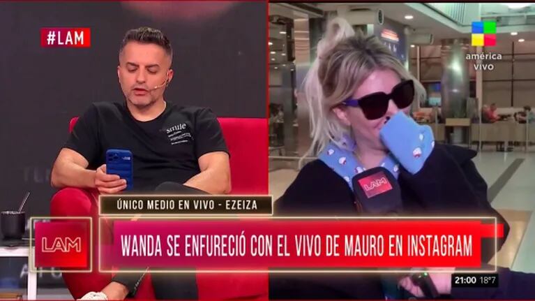 Mauro Icardi le mandó un mensaje a Ángel De Brito en pleno móvil con Wanda Nara: "Ella miente mucho"