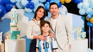 Antonela Roccuzzo y Lionel Messi celebraron el cumpleaños de Thiago inspirándose en el Mundial de Qatar 2022.