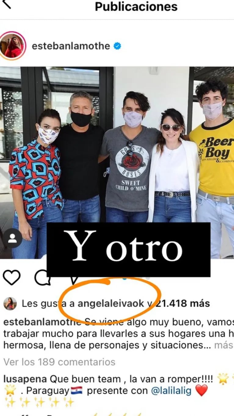 Los llamativos posteos de Ángela Leiva con Esteban Lamothe tras anunciar su separación