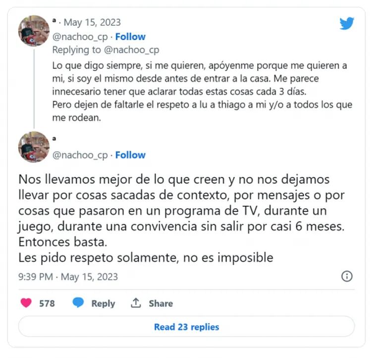 Nacho Castañares se enfureció con un seguidor que comparó a su mamá con La Tora: "Es una falta de respeto"