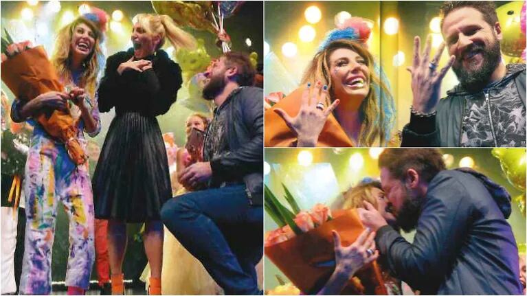 Stefy Xipolitakis se comprometió con su novio arriba del escenario. Foto: Revista Gente