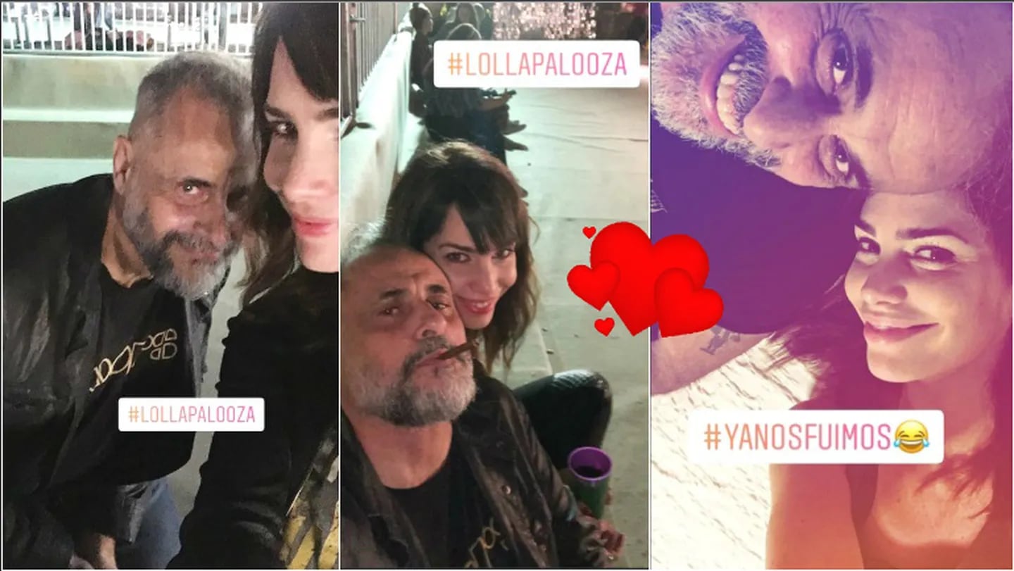 Jorge Rial y Romina Pereiro disfrutaron de una noche a pura música (Fotos: Capturas de Instagram Stories)
